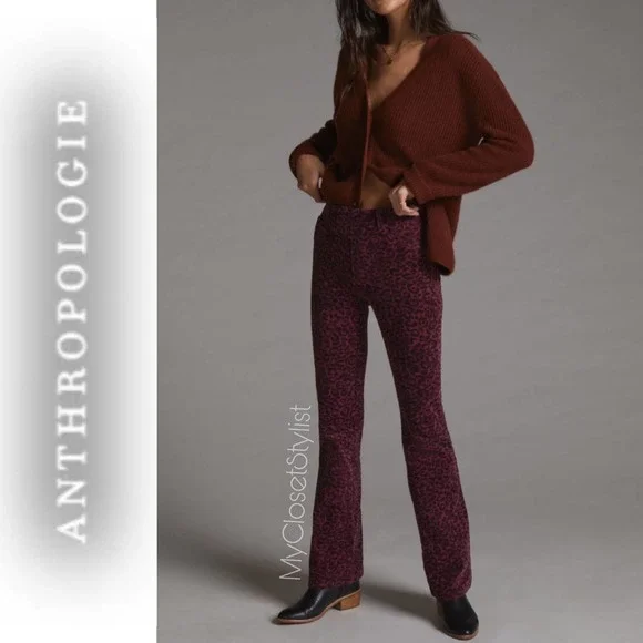 Pilcro the Icon Flare Corduroy Festival Pants 26 NWT $140 Anthropologie BOHO new - Picture 1 of 5